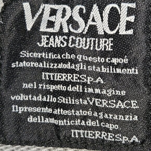 Vintage Versace Jeans Couture High-Waist Corduroy Flared Trousers - Iconic Medus - Picture 14 of 16
